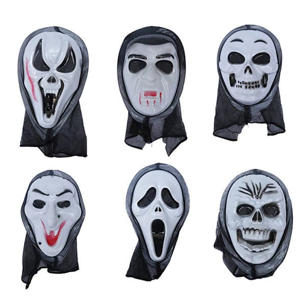 Cosplay Kostumer Horror Spøgelse Cosplay Maske til Ansigt Hovedbeklædning B One size B