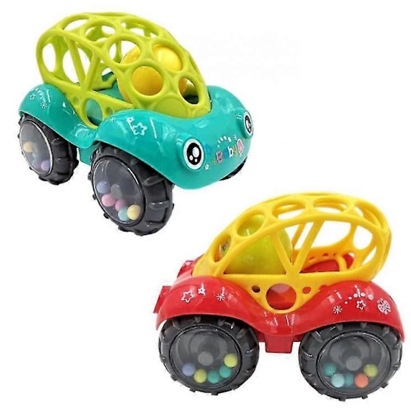 2 kappaletta taaperon leluautoa, pehmeä kumiräristinauto, vauvan lelu