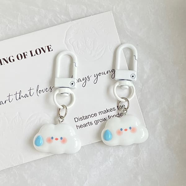 Ins Style e Cartoon Cloud Nøglering Nøgle Tilbehør Kawaii Keyri One Size