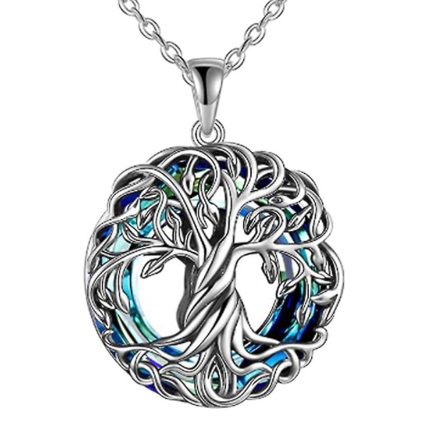 Livets träd Urn halsband för aska Sterling Silver Cremation halsband Memorial Gift