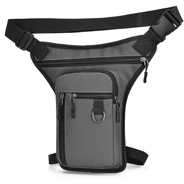 Benficka, Drop Leg Bag, Vandring Multi-Pocket Midjeväska, Lårväska Utomhus Midjeväska Grey