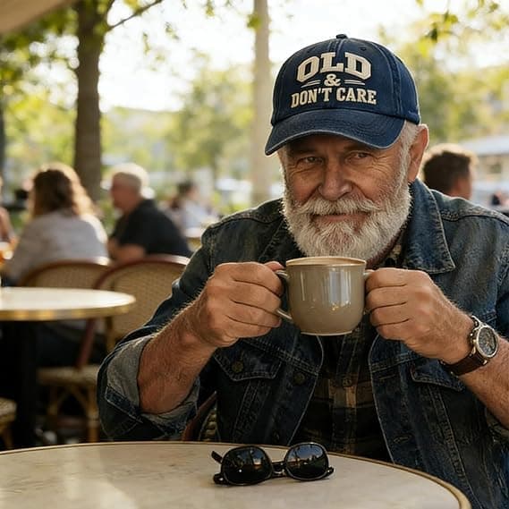 \"Still Going Strong\" Klassisk Dad Cap, Justerbar Bomulds Pensionist Cap, Retro Trucker Cap, Unisex, Sort