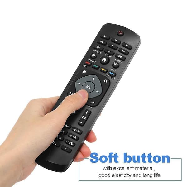 Universal TV-fjernkontroll Trådløs Smartkontroller Erstatning for PHILIPS LCD TV Smart Digital