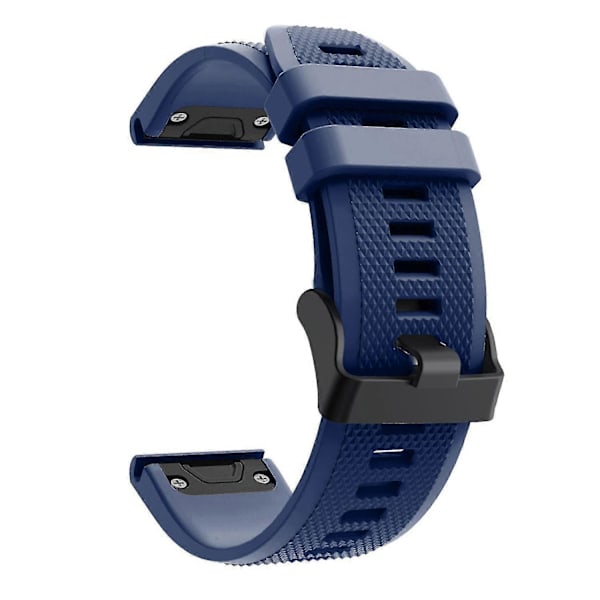 Til Garmin Fenix 5 Silikone Sportsurrem Justerbar Håndledsrem med Sort Spænde Dark blue Garmin Fenix 5