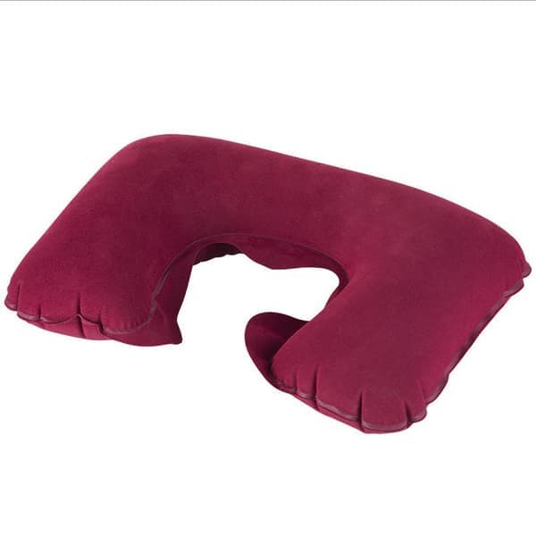 2 uppblåsbara nackkuddar för resor wine red