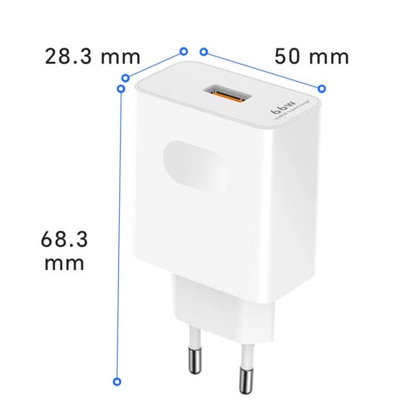 66W USB-laturi - SuperCharge - Valkoinen - Verkkolaite - Pikalataus