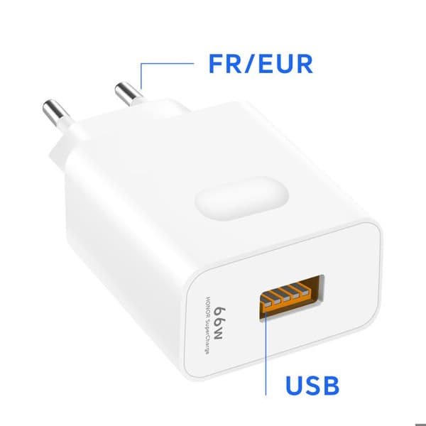 66W USB-laturi - SuperCharge - Valkoinen - Verkkolaite - Pikalataus