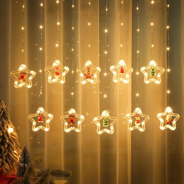 Star Christmas Window Lights, 3m Christmas Star Verho Valot USB Xmas Fairy  Lights Uutuusikkunan talvikoristeet makuuhuoneeseen, lämmin valkoinen bbaa  | Fyndiq
