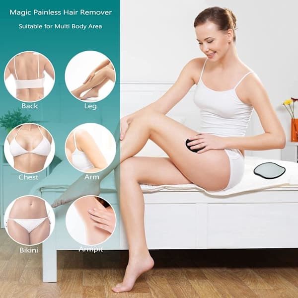 Nano Krystal Epilator Smertefri Hårfjerner Sort
