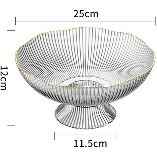 Dekorativ piedestal skål, dessert display stand fadholder, snacks frugtkurv skål til bondehus køkken brød snacks hjem dekorationer White