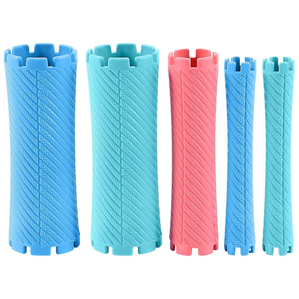 100 st/set 10 Storlekar Hårförlängningsstavar Kit Kalla Permanent Bar Plastlockar Rullar Set Vågig Fluffig C-yuyu