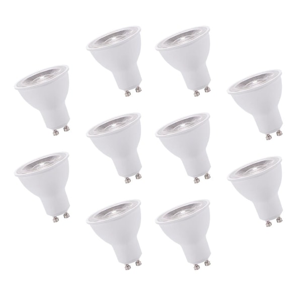 10 stk. Gu10 7w LED-spotlys 500 lumen 220v spotlightpære til hjemmet White light