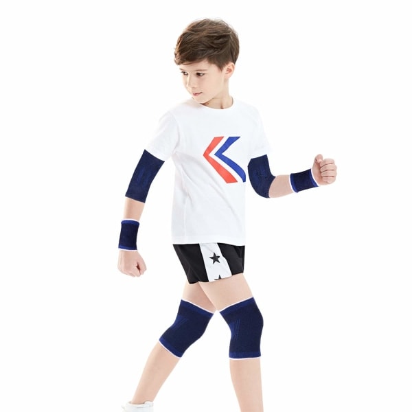 Sportutrustning för barn handledsskydd knäskydd stöd kompression armbågspalmsskydd handledsskydd skyddsutrustning flickor pojkar fotledsskydd stöd