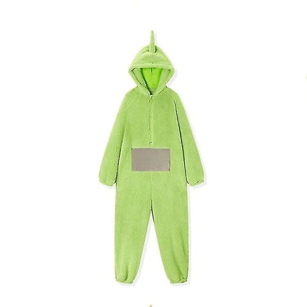 Teletubbies Onesie Pyjamas för Vuxna Tjock Korallfleece Green M