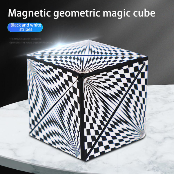 3d Magnetic Cube Puzzle Mångsidig kub Tredimensionell Deformation Spatial Flame pattern