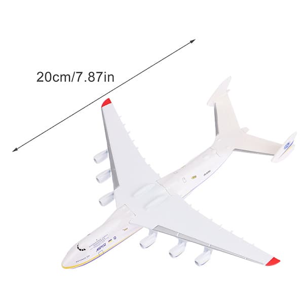 1:400 An-225 Flygplansmodell Leksak 20 cm Ukraina Målad Mriya Tra Vit one size