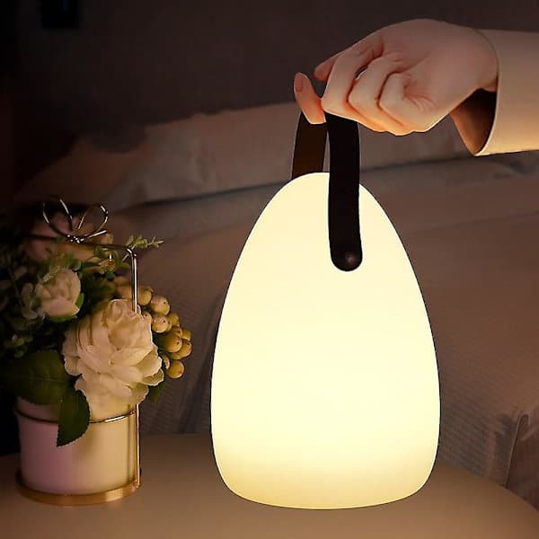 Bærbar lanterne hængende teltlys USB genopladelig LED