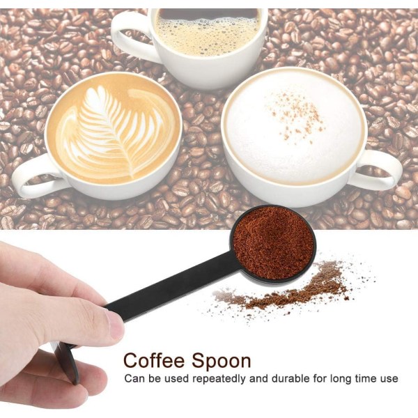 2-i-1 kaffeskje, gjenbrukbar måleskje med espressopresser 1,77 x 1,96 x 5,90 tommer