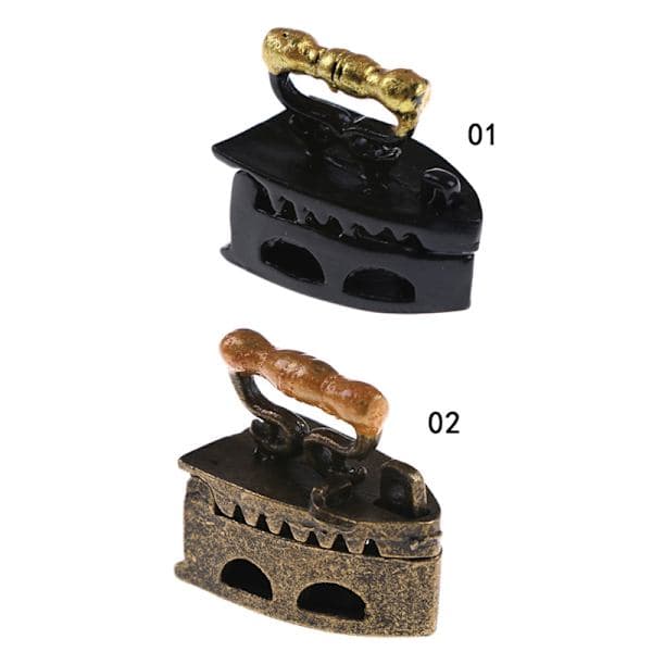 Dockskåpsrum Modell Mini Gammal Miniatyr Järn Kläder Verktyg 02 one size 2