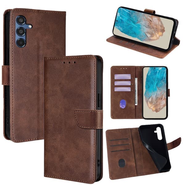 Samsung Galaxy Xcover7 Ægte Lædercover - Sort-Glad