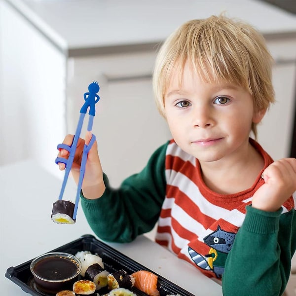 4 stk Kid spisepinner, læring spisepinner hjelper for barn, trening spisepinner med dyr for nybegynnere shape3