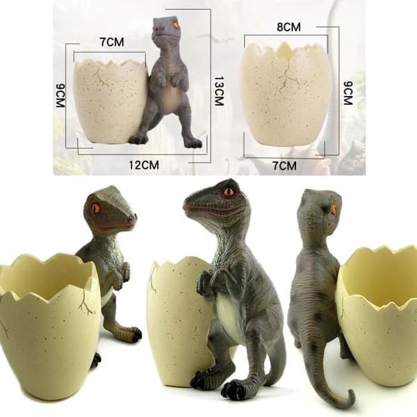 Pennhållare formad som ett dinosaurieägg - Kontorsmaterial för barn och pojkar