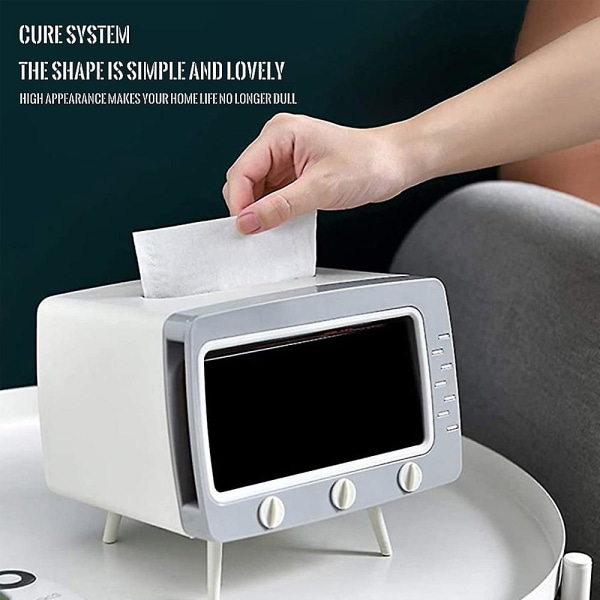 Multifunktionell låda för servetter Creative tv-låda för mobiltelefonhållare, grön style5