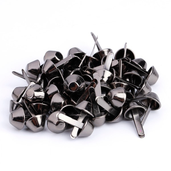 50 kpl Kukkaron kukkaron niitit Nailhead Stud Spike Nahka käsityötarvikkeet (Musta 10mm)