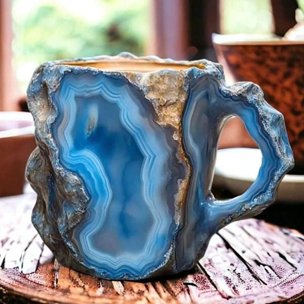 Mineral Krystal Kaffe Kobber Lilla
