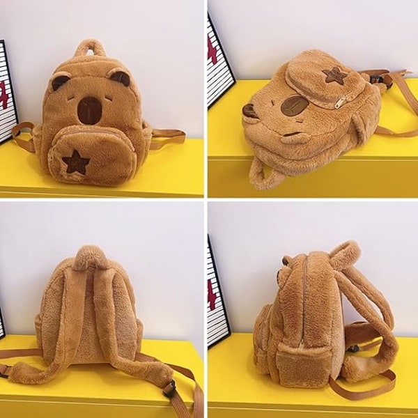 Søt Capybara plysj ryggsekk, Capybara plysjdyr ryggsekk, Capybara tenåring student ryggsekk, barnas bursdagsgave