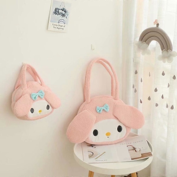 Sanrio Kulomi My Melody Olkalaukku Pehmo Kolikkokukkaro Kosmetiikkalaukku Käsilaukku Ihana Syntymäpäivälahja Tytöille Söpö Laukku Pinkki Harmaa Cosmetic bag As Description