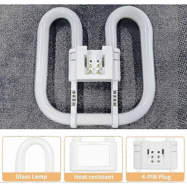 GR10q 4-Pin 28W 3500K Varmhvit 2D CFL Lampe 2000LM[JUN]