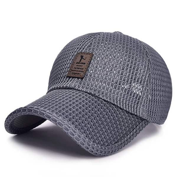 Mesh kasket til mænd Justerbare åndbare kasketter mænd Sort onesize Black