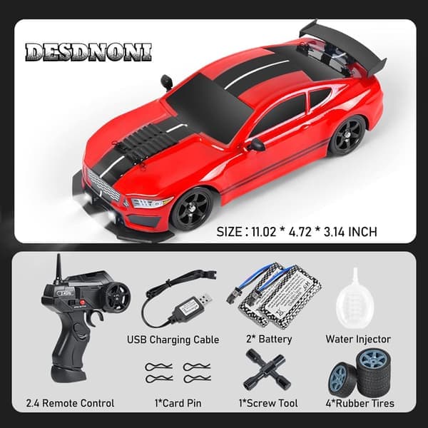 Ae86 1/16 RC-driftauto nopea kauko-ohjattava driftauto lapsille ja aikuisille, punainen red