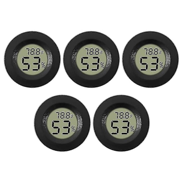 Hygrometer Digital LCD Display Fugtighedsmåler - 5-pak