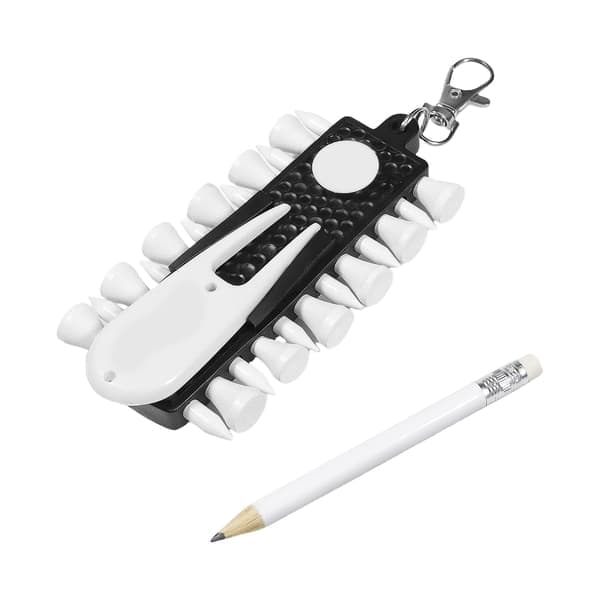 Golf Tee Holder med 12 Pinde, Hængende Pindeholder, Nøglering, Golftilbehør