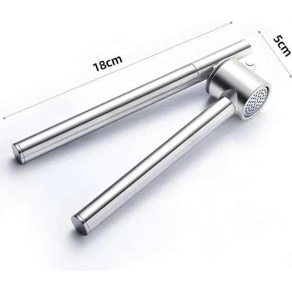 Hvidløgspresser - Hvidløgsknuser - Rustfrit stål - 3,2 cm - Let at rengøre - Ergonomisk