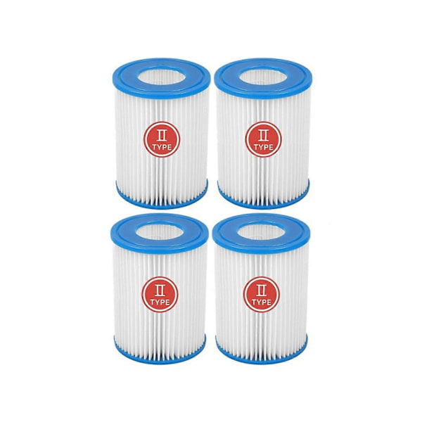 4 stk. Swimming Pool Pump Cartridge Filter til Bestway Type II Filter
