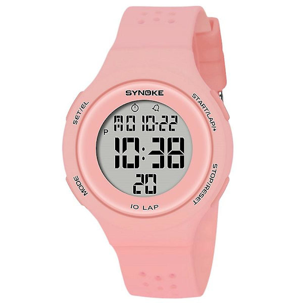 Silikonklocka för damer, utomhussportsklocka, elektroniska klockor, LED-digital, 50 m vattentät, klocka för män, Relogio Feminino 2022 Candy pink watch