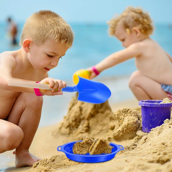 4 kpl Beach Sand Sifter Sifter 9,75 x 8,75 tuumaa Muovinen Beach Sand Sifter tarjotin lelulahjasetti set tytöille hiekkakuorisihti