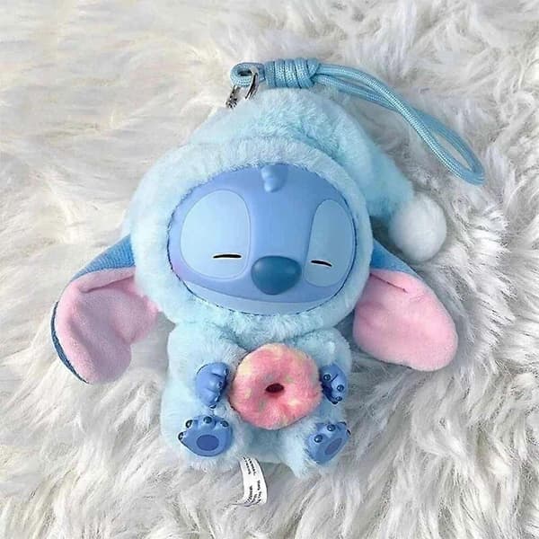 Miniso Stitch Spis Noget Før Sengetid Serie Vinyl Figur - Bekræftet Blind Box Donut Doughnut