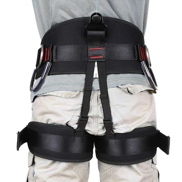 Sæde Sele til Rappelling, Klatring Faldsikring Rappelling Luftarbejde Halv Krops Lumbar Sele