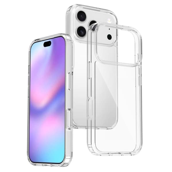 Kompatibel med iPhone 17 Pro-deksel Vannavstøtende TPU Gjennomsiktig Bakside