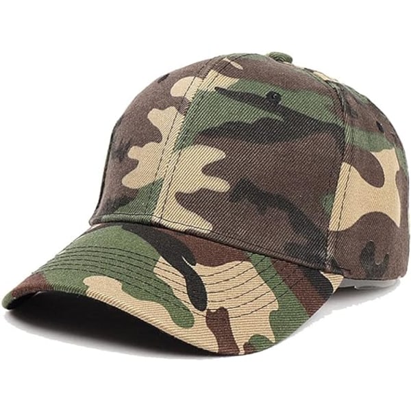 Men Women Camouflage Baseball Cap, Unisex Camo Sun Hat Adjustable Outdoor Hat for Sports Camping Fishing Traveling