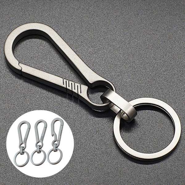 Titanium Spænder Udendørs Værktøj Titanium Legering Nøglering Tiranium Sølv 80cm
