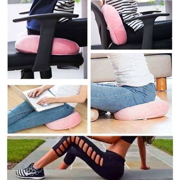 Løft hoftene. Setepute, ergonomisk sittestøtte laget av komfortskum (Rosa)