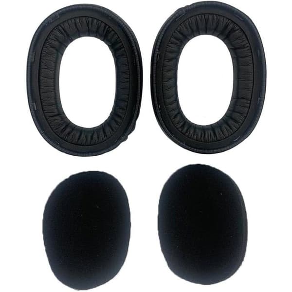 Ørepuder til Jabra Elite 85H headset, udskiftningsørepuder til Jabra Elite 85H headset, blødt læder (sort)