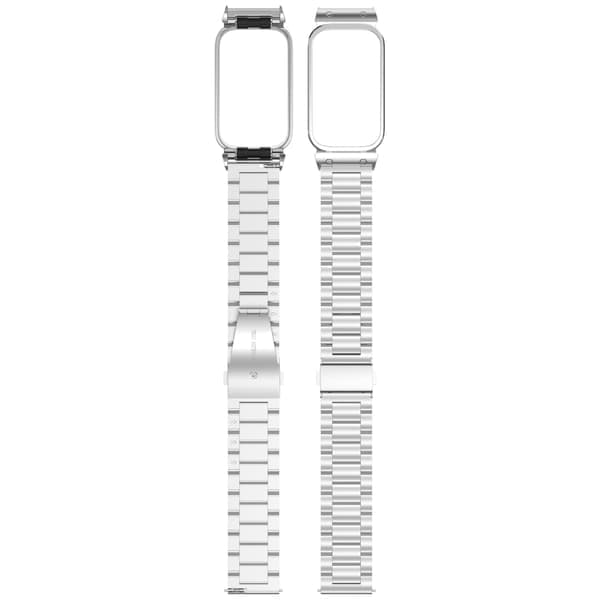 Armbånd i rustfritt stål til Xiaomi Band 9 Active og Redmi Band 3 Sølv Sølv Sølv
