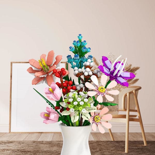 2025 Blomsterbuket Byggeklodser Julekalender [TOP1] Sunflower