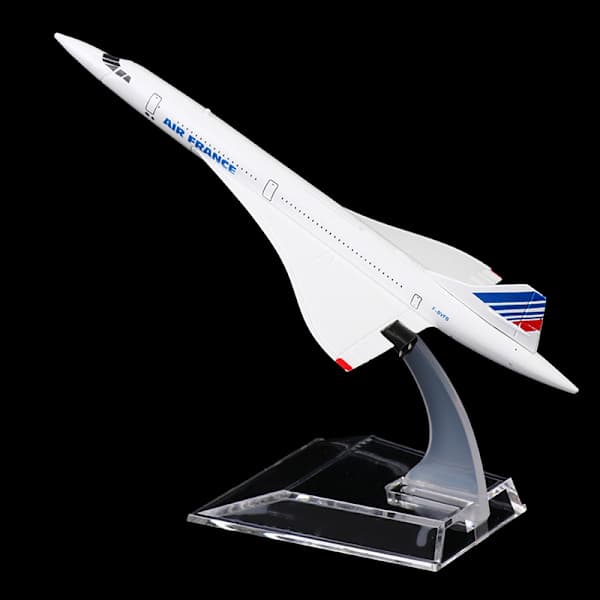 16 cm Air France Concorde Supersonic Jet Flygplan Vit one size